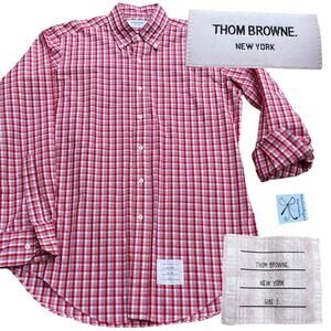 Thom Browne. New York Plaid Button-up Men's Sz 3